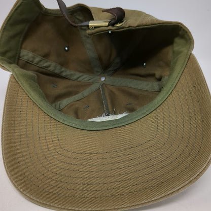 Everlane You Know Baseball Cap Green OSFM Leather Strapback Be Kind Globe Hat