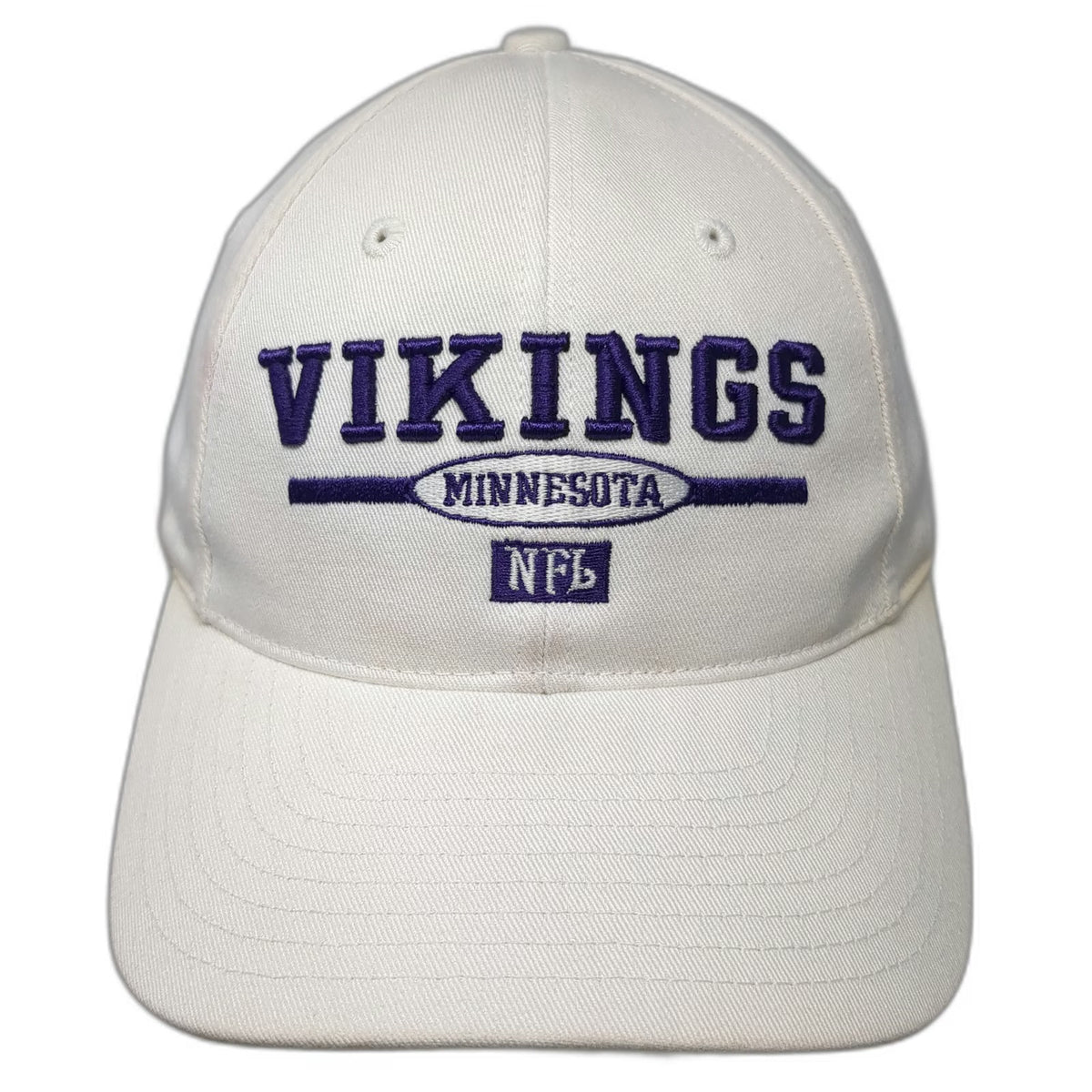 Minnesota Vikings NFL Reebok Hat White One Size Adjustable Strapback Cotton Logo