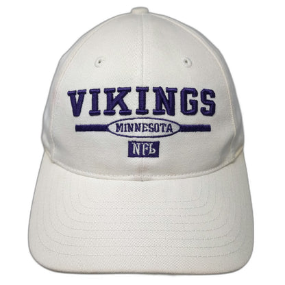 Minnesota Vikings NFL Reebok Hat White One Size Adjustable Strapback Cotton Logo