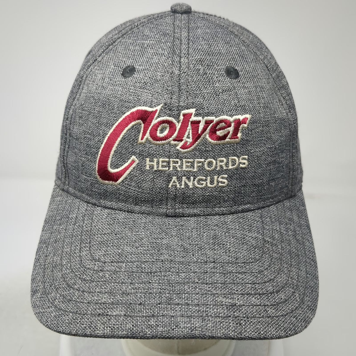Otto Baseball Cap Gray One Size Colyer Herefords Angus Strapback Structured Hat