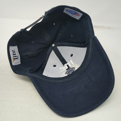 Miller Lite Baseball Cap Blue White One Size Snapback Embroidered Beer Logo Hat