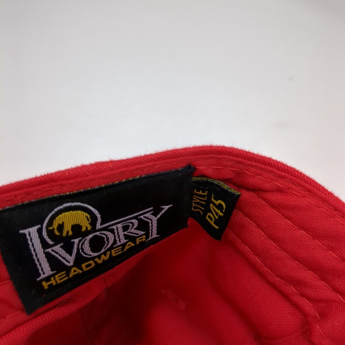 Albertsons Boise Open KRAFT Strapback Hat Red OS Adjustable Authographed Ivory