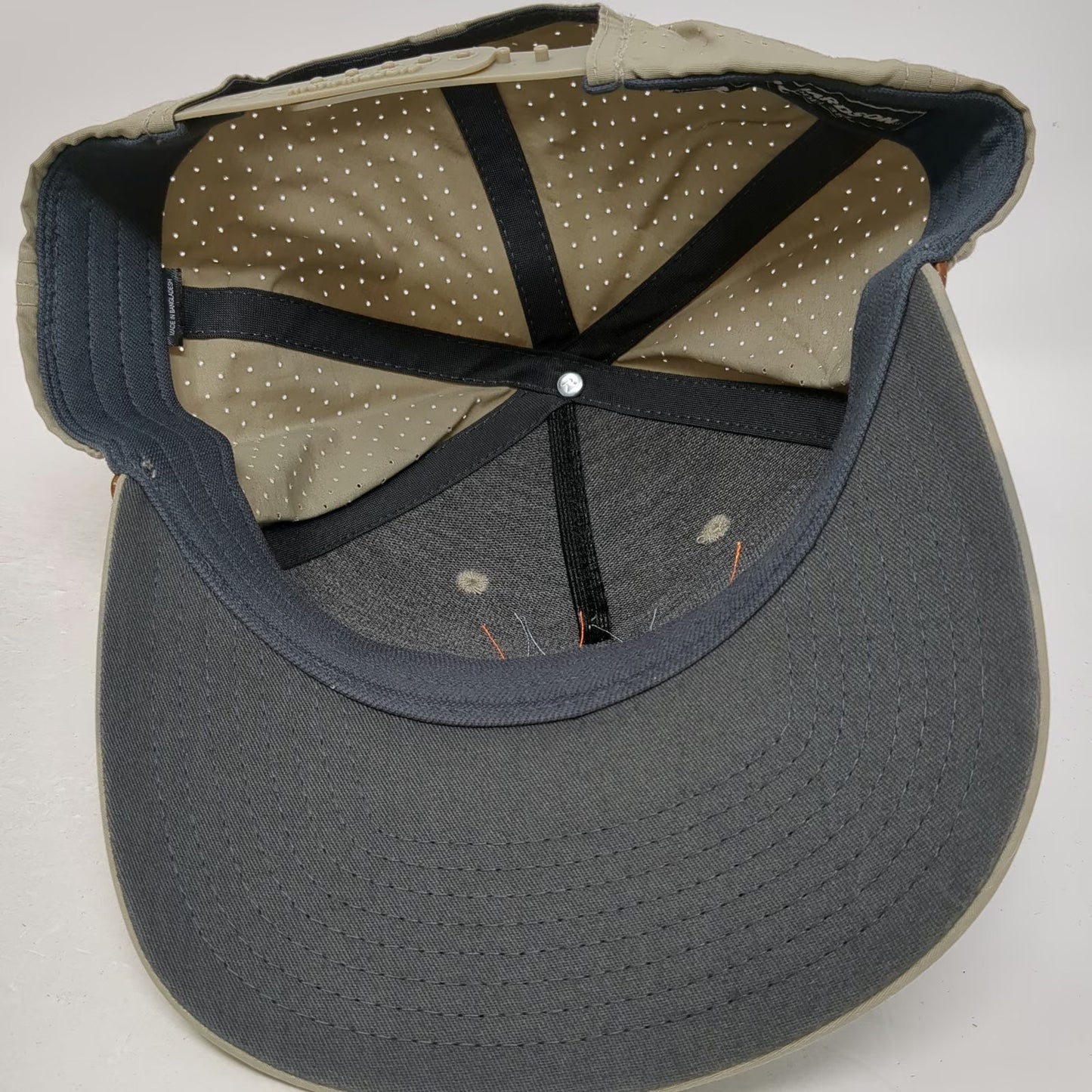 Richardson Trucker Hat Beige OSFM Venture Mountain Logo Rope Snapback Outdoors
