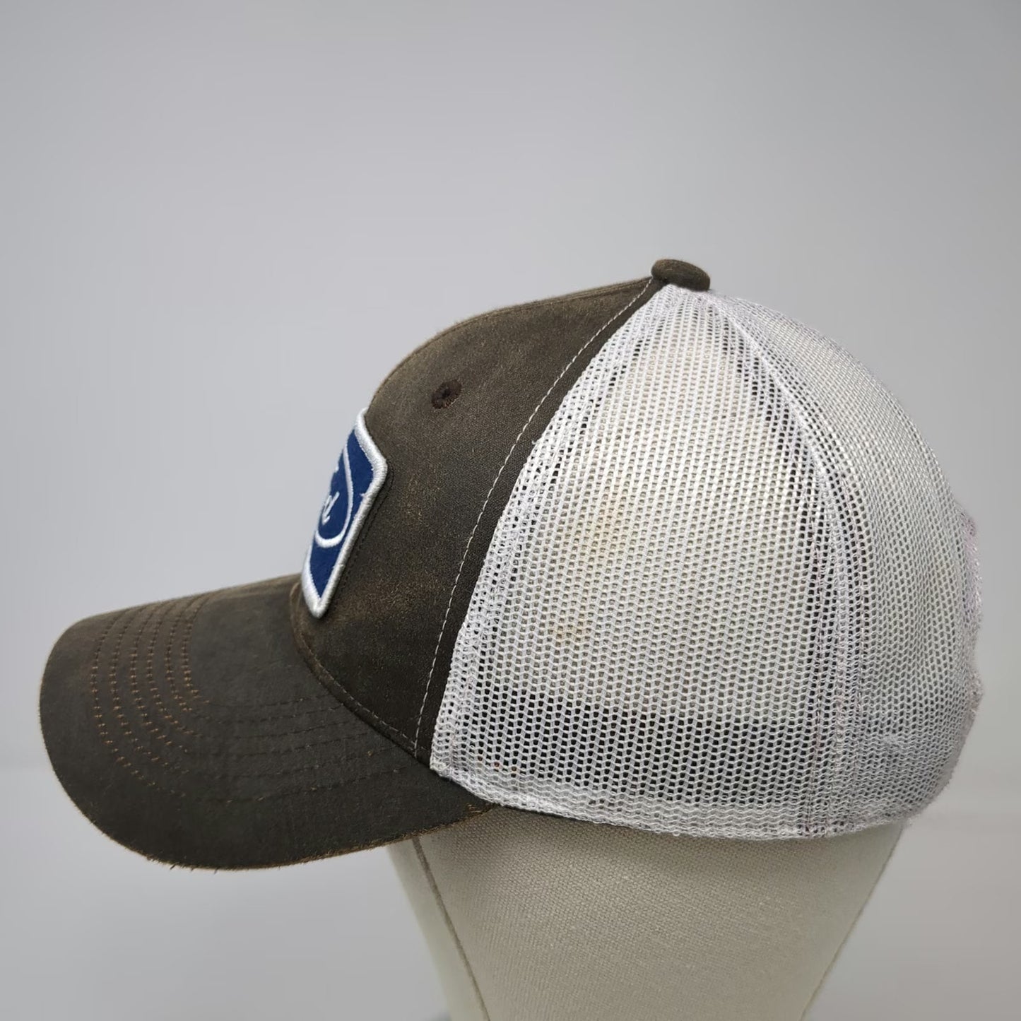 Outdoor Cap Brown Trucker Hat One Size Ford Logo Patch Mesh Distressed Snapback