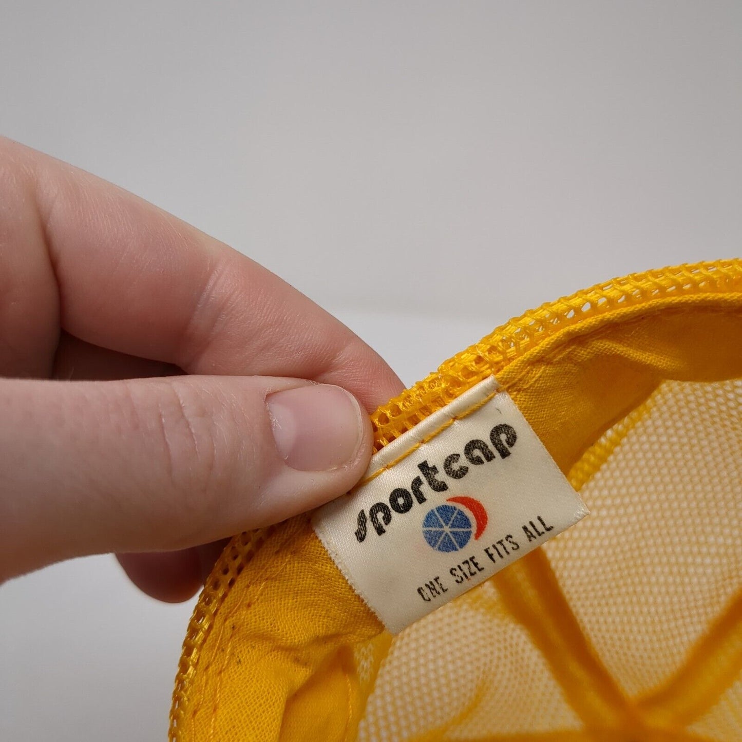 Sprague River Snapback Trucker Hat Yellow OS Adjustable Mesh Back Sportcap