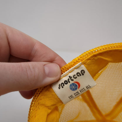 Sprague River Snapback Trucker Hat Yellow OS Adjustable Mesh Back Sportcap