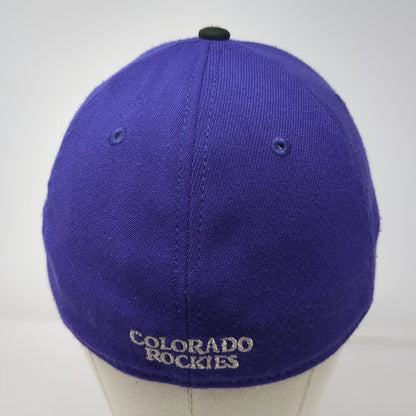 Colorado Rockies MLB New Era Baseball Cap Purple L 39THIRTY Stretch Fit Curved