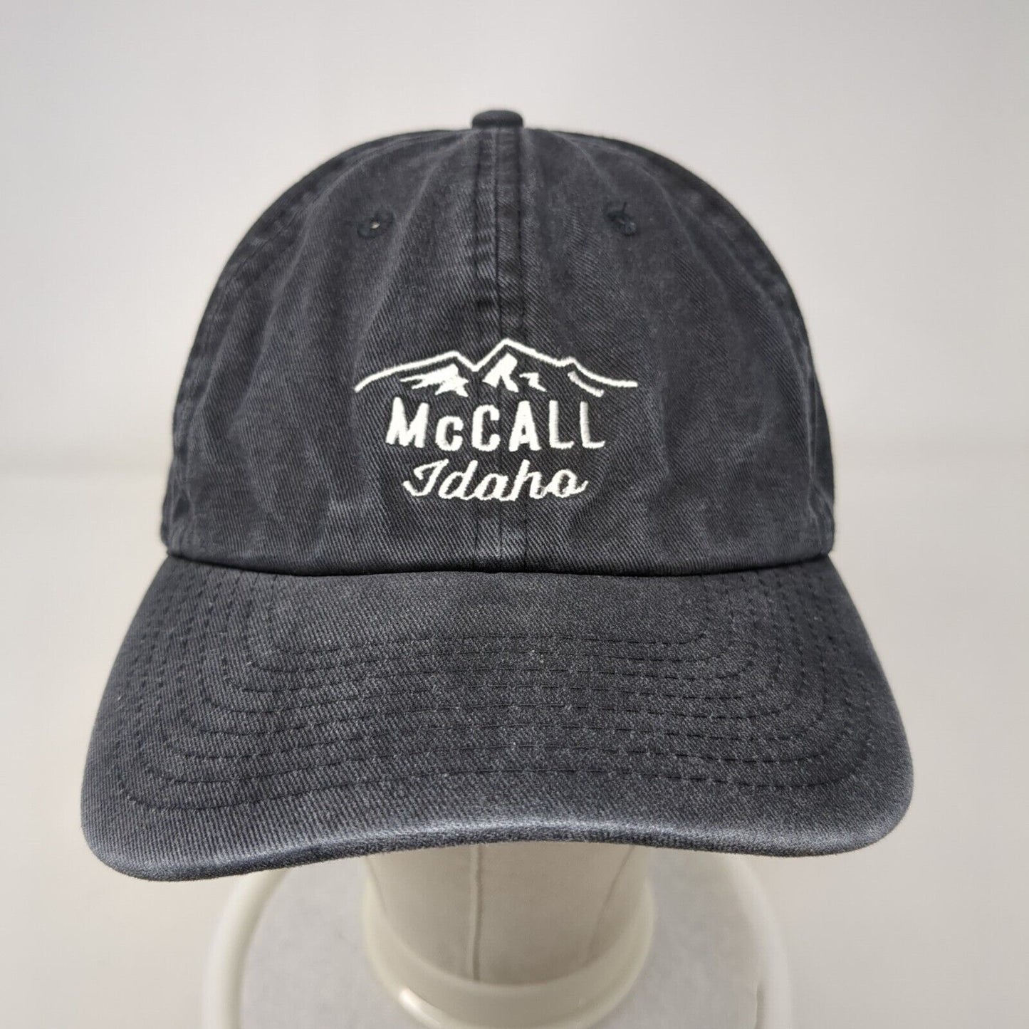 McCall Idaho Slideback Hat Black OSFA Adjustable Embroidered Artisans