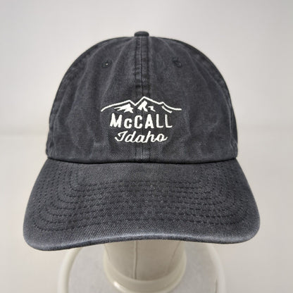 McCall Idaho Slideback Hat Black OSFA Adjustable Embroidered Artisans