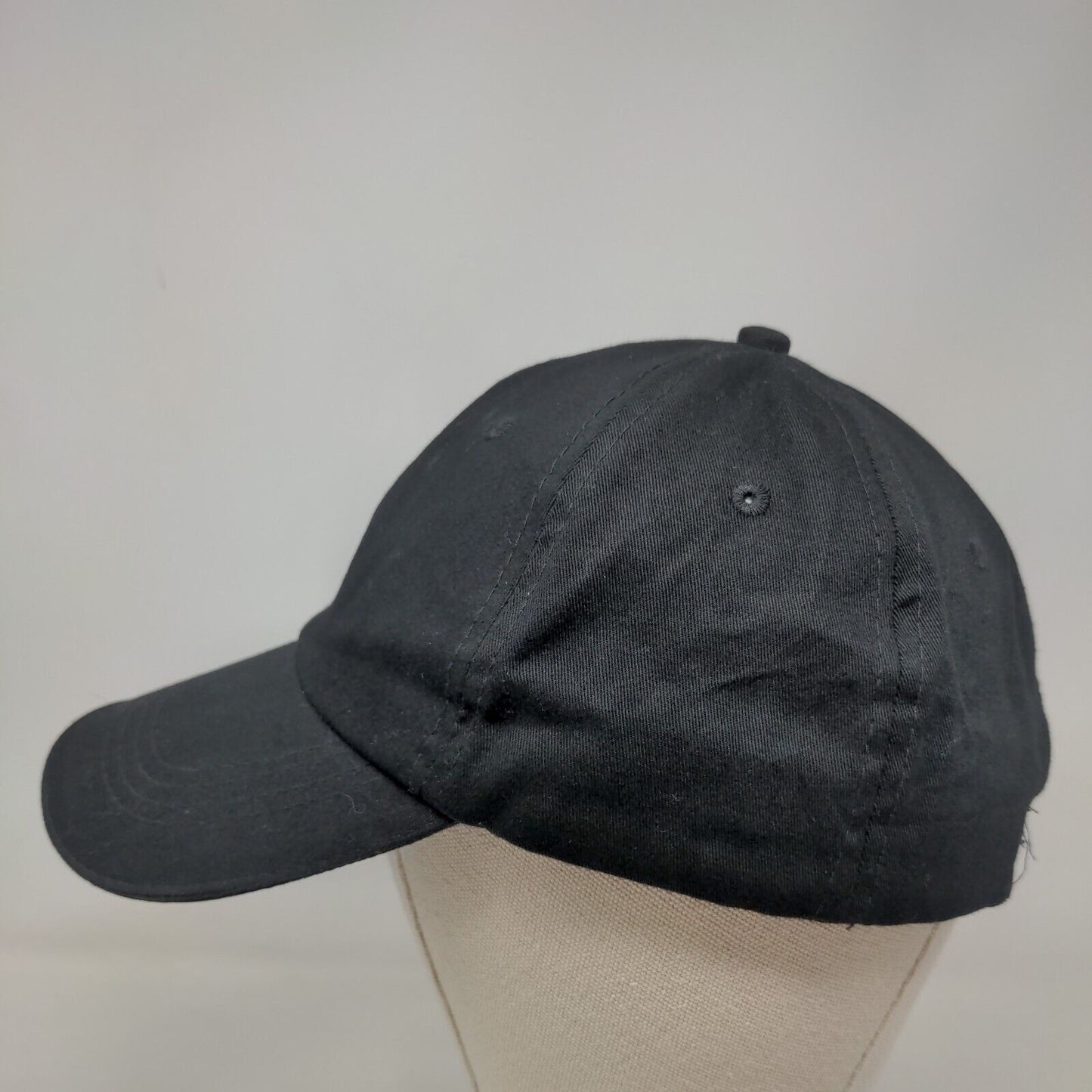 Rose Slideback Hat Black One Size Embroidered Adjustable 6 Panel