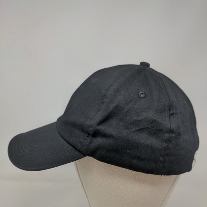 Rose Slideback Hat Black One Size Embroidered Adjustable 6 Panel