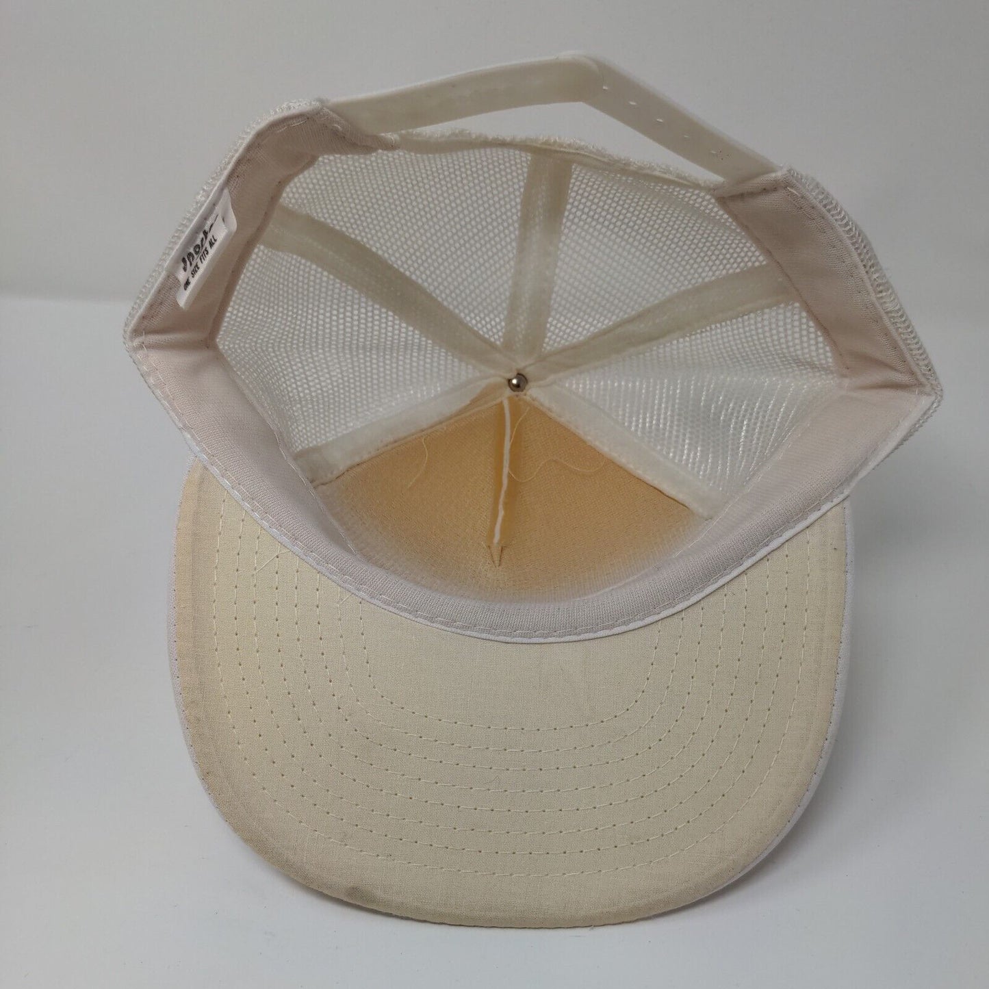 Raging Waters Snapback Trucker Hat White OSFA Adjustable Mesh Back Sportcap