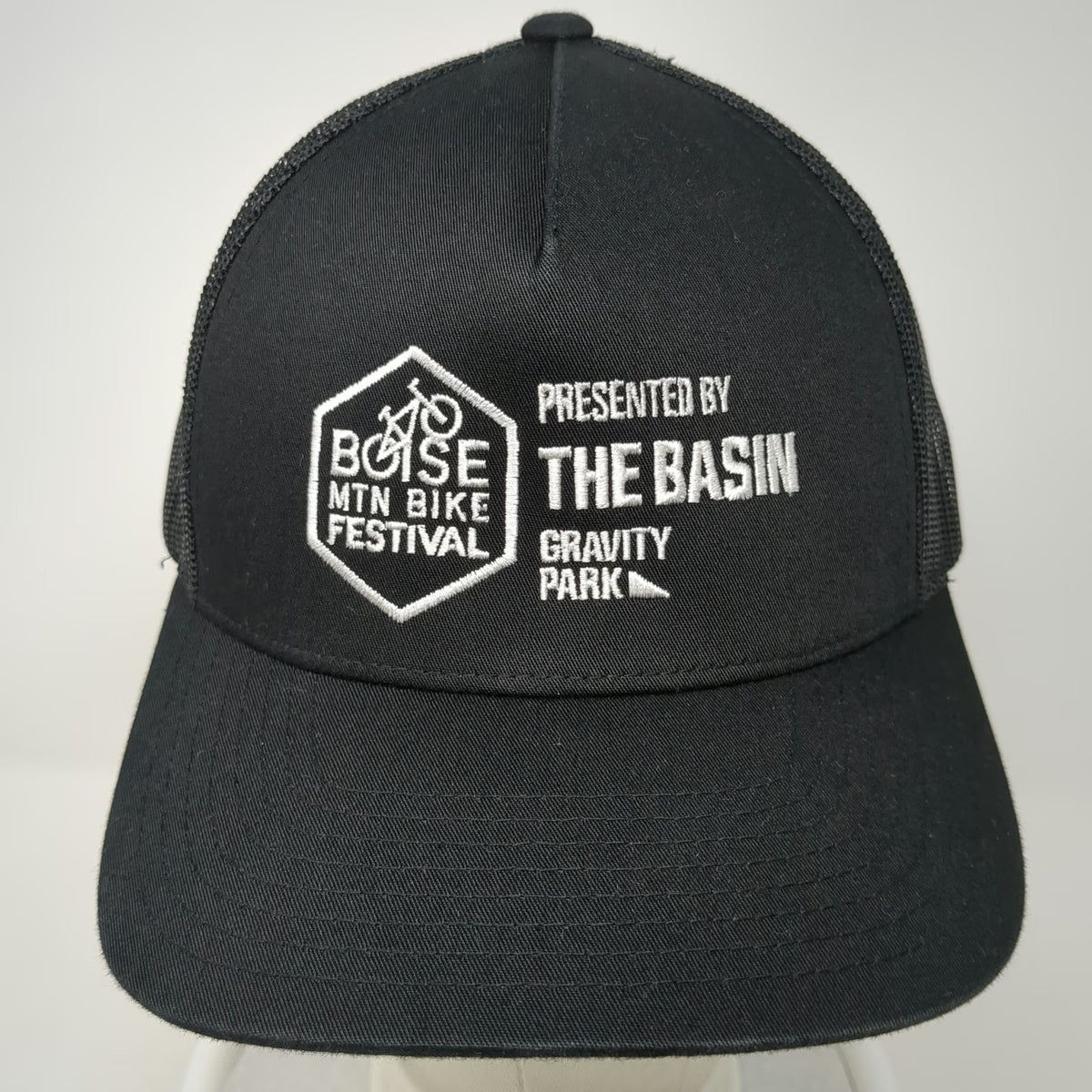 Sport-Tek Trucker Hat Black One Size Boise MTN Bike Festival The Basin Snapback