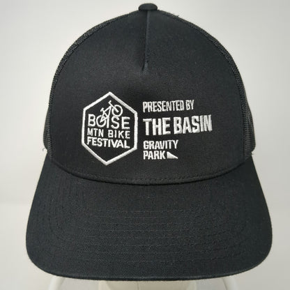 Sport-Tek Trucker Hat Black One Size Boise MTN Bike Festival The Basin Snapback