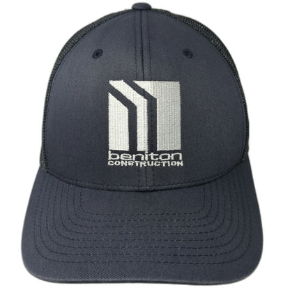 Port Authority Baseball Cap Gray Hat M Mesh Back Fitted American Flag Logo