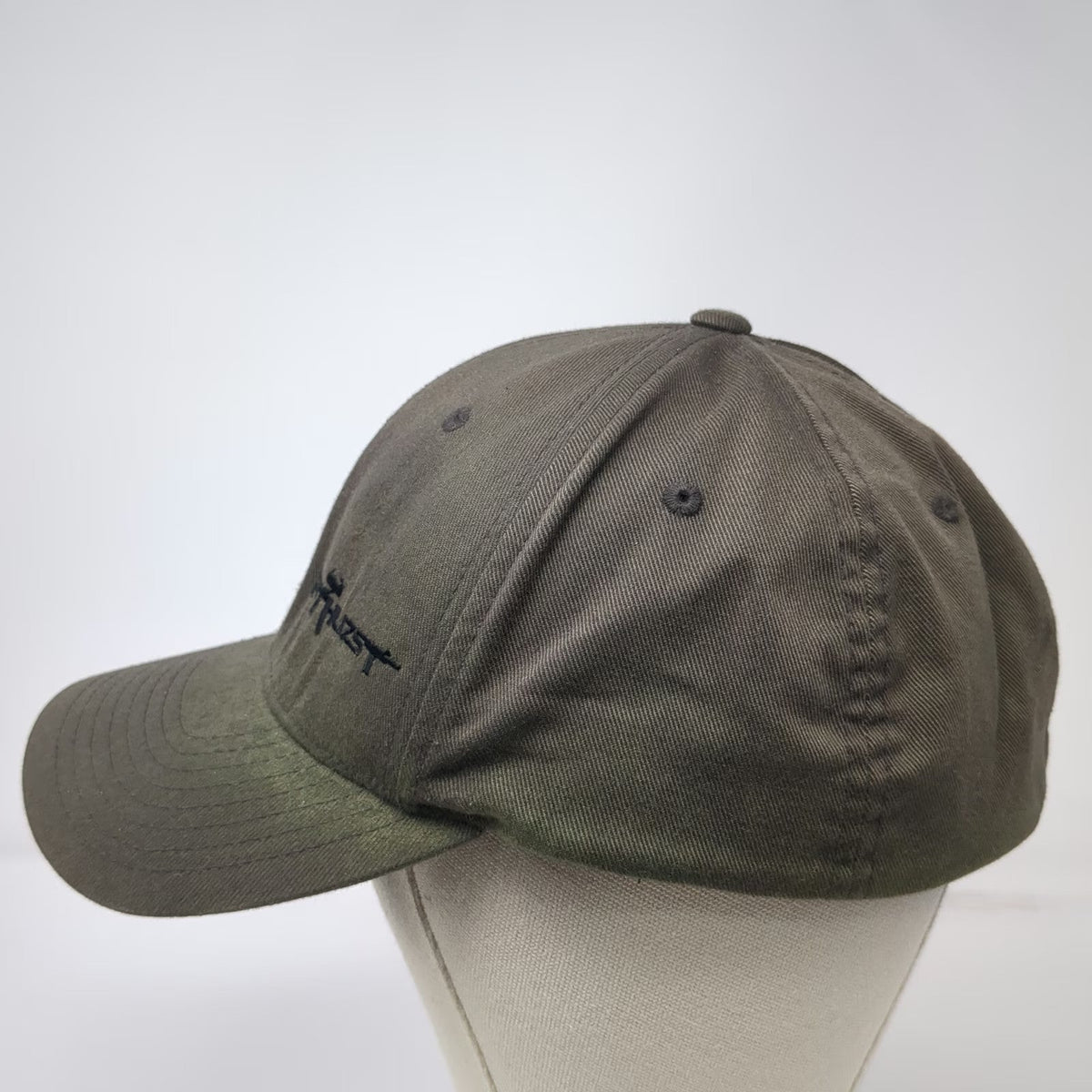 Enthuzst Baseball Cap Gray XL Flexfit Logo Curved Brim Stretch Fit Outdoor Hat