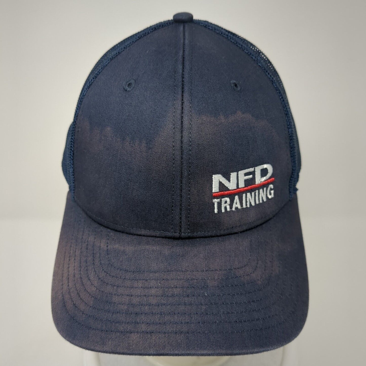 NFD Training Snapback Trucker Hat Blue One Size Mesh Back Embroidered
