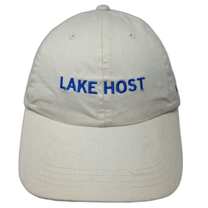 Baseball Cap Beige One Size NH Lakes Association Lake Host Cotton Slideback Hat