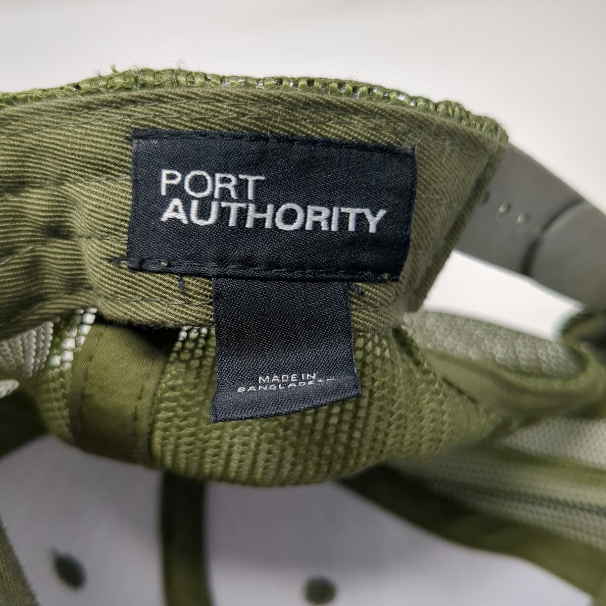 Port Authority Trucker Hat Green One Size Mesh Snapback Rock Climbing Logo Cap