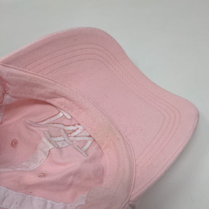 New York City Slideback Hat Pink One Size Embroidered Vent Holes 6 Panel