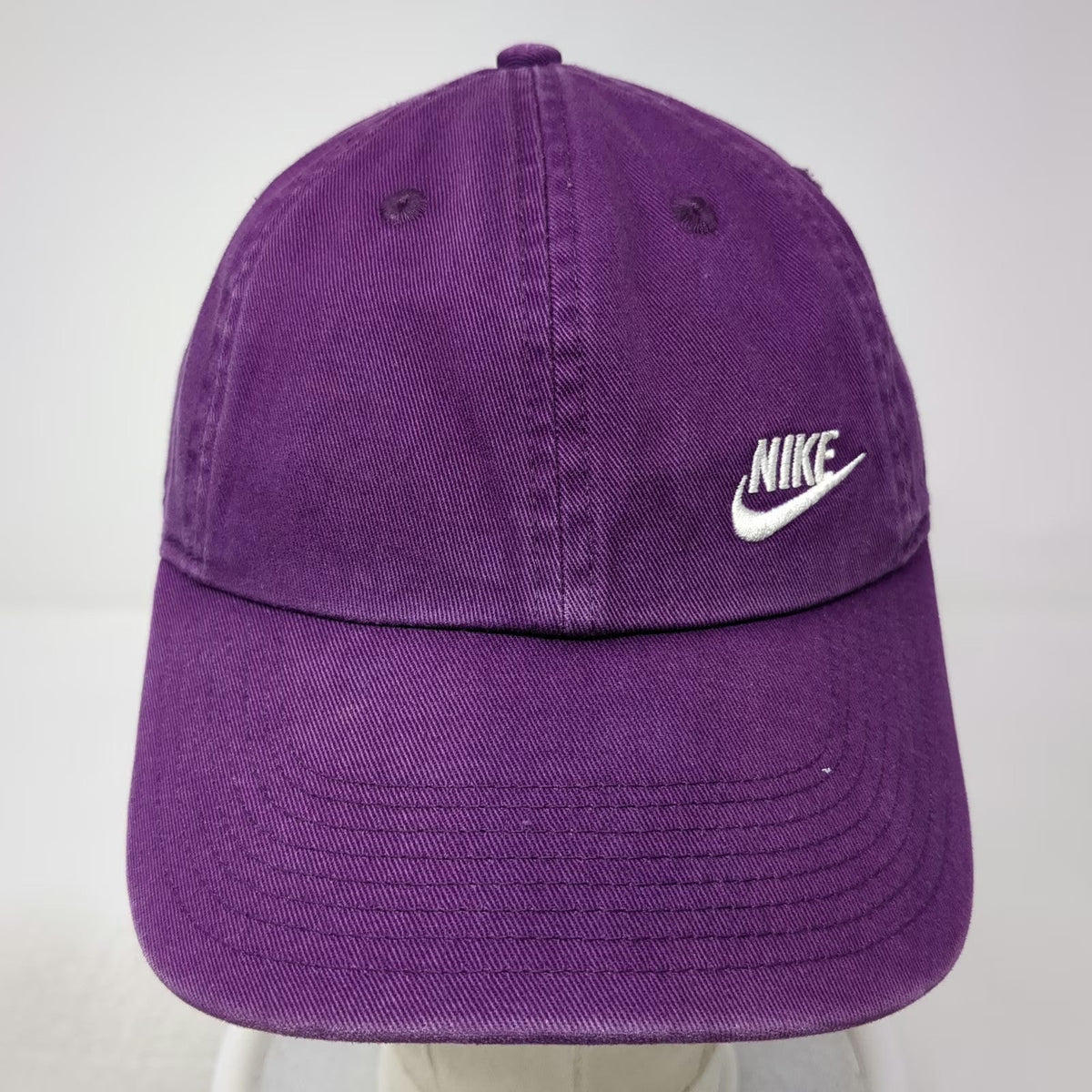 Nike Baseball Cap Purple One Size Hat Slideback Heritage86 Cotton Swoosh Logo