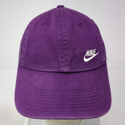 Nike Baseball Cap Purple One Size Hat Slideback Heritage86 Cotton Swoosh Logo