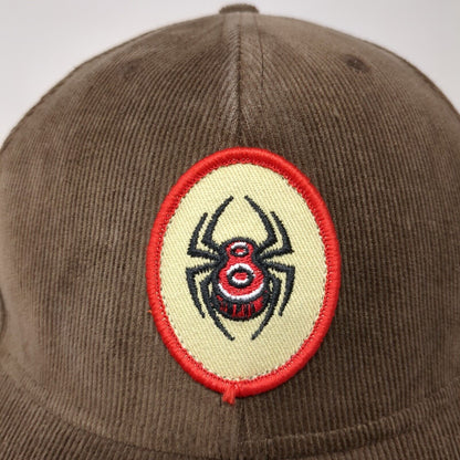 Poison Spider Bicycles Moab Utah Snapback Corduroy Hat Brown OSFA Ouray Logo