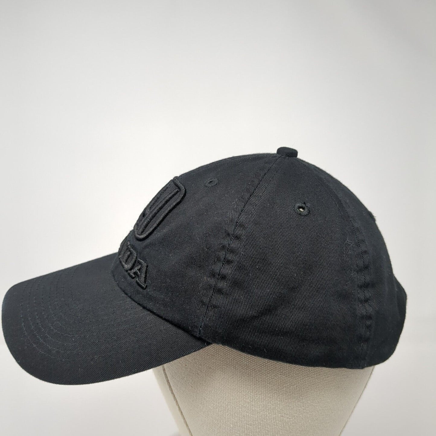 Honda Strapback Baseball Cap Black One Size Adjustable Embroidered 6 Panel