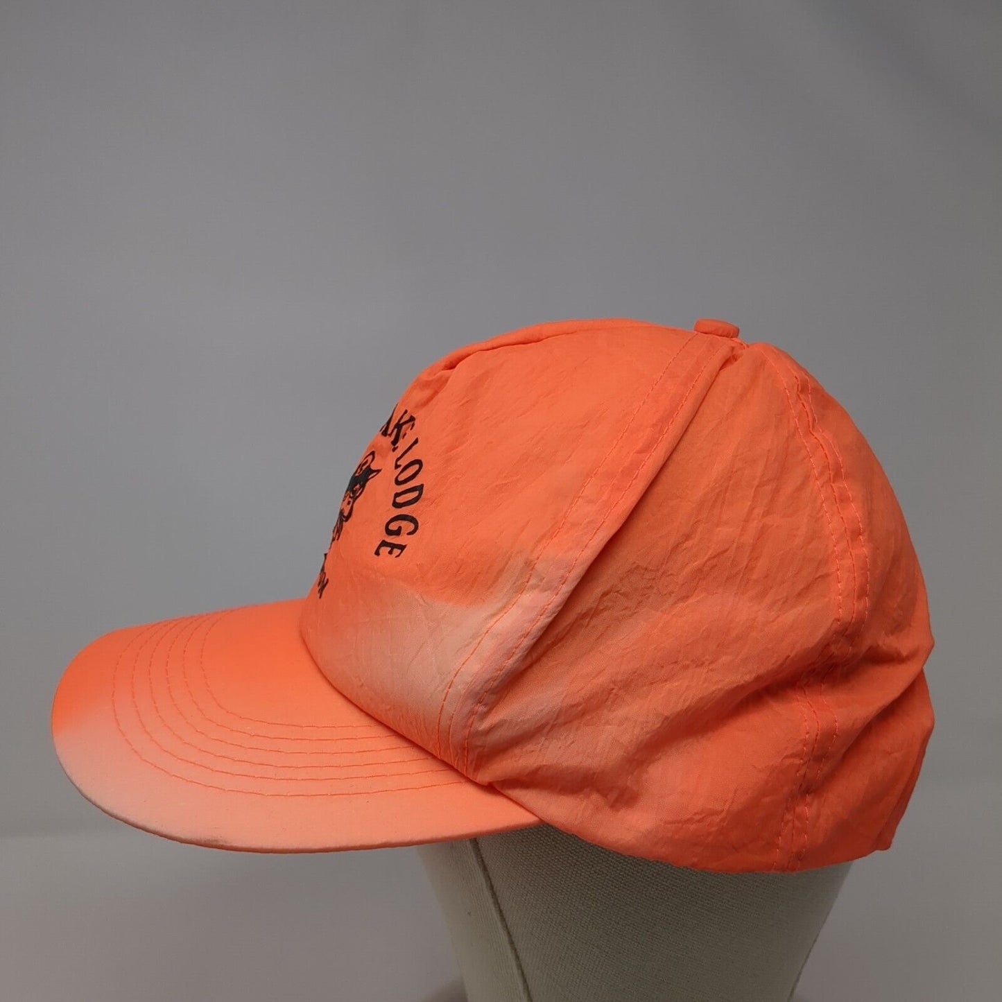 Spirit Lake Lodge Yukon Snapback Hat Orange OSFA Adjustable 6 Panel Nylon
