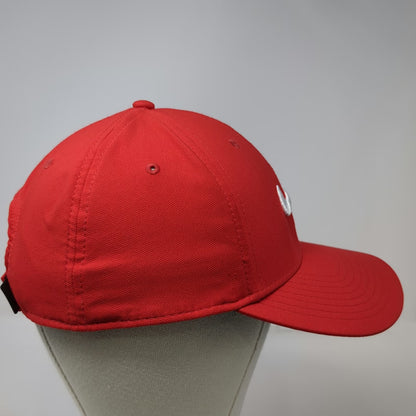 Nike Baseball Cap Red L Dri-FIT Strapback Embroidered Swoosh Logo Athletic Hat