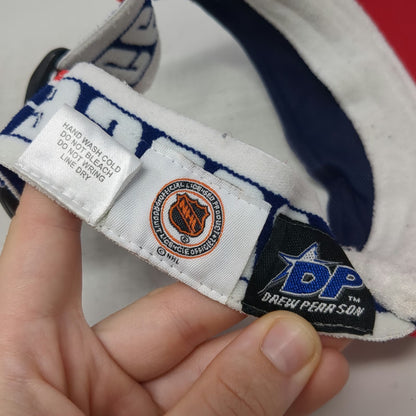 New York Rangers NHL Drew Pearson Visor Hat Blue Red White One Size Lady Liberty