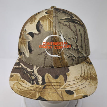 Continental Cement Company Snapback Hat Camo One Size Adjustable Hunting