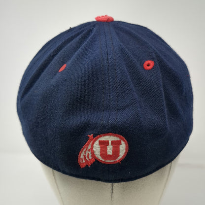 Utah Utes NCAA Top of the World Blue One Size One Fit Cap Hat Curved Brim Red