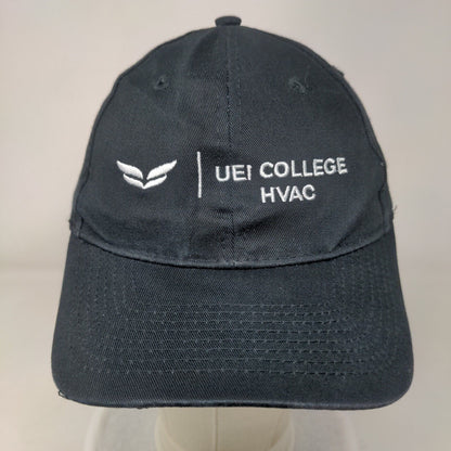 UEI College HVAC Strapback Hat Black One Size Embroidered Port & Company