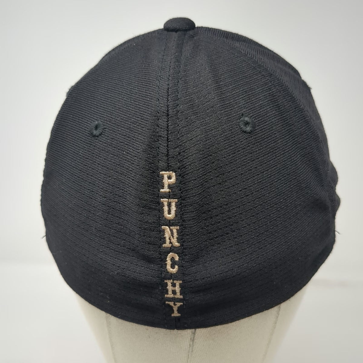Hooey Baseball Cap Beige Black Plaid M Punchy Flexfit Stretch Logo Graphic Hat