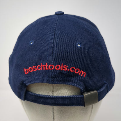 Bosch Power Tools Baseball Cap Blue One Size Embroidered Slideback Red White Hat