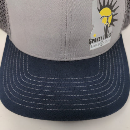 Spokey Joe's Bikes Gear Snapback Trucker Hat Gray One Size Mesh Back Richardson