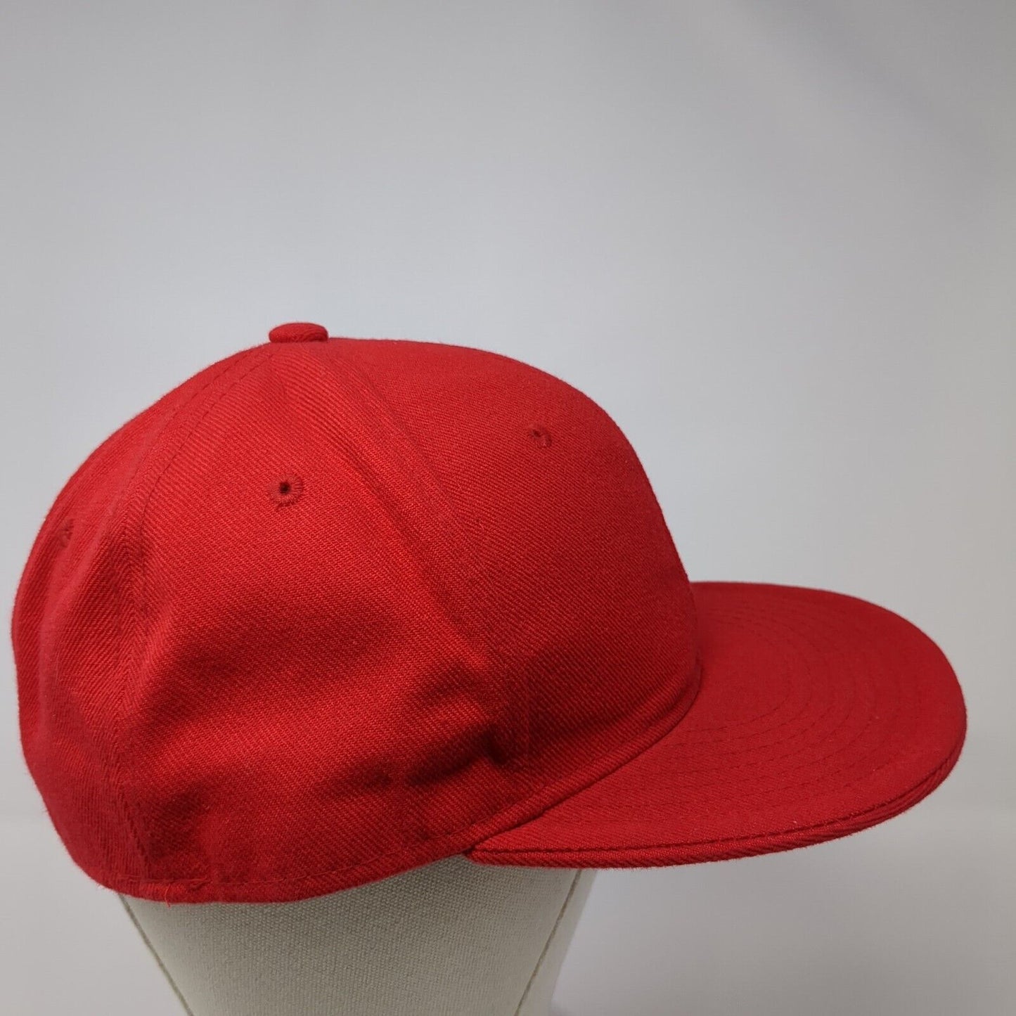 Hatco Premium Original Flat Fitted Baseball Cap Red 7 3/8 Lightweight Blank