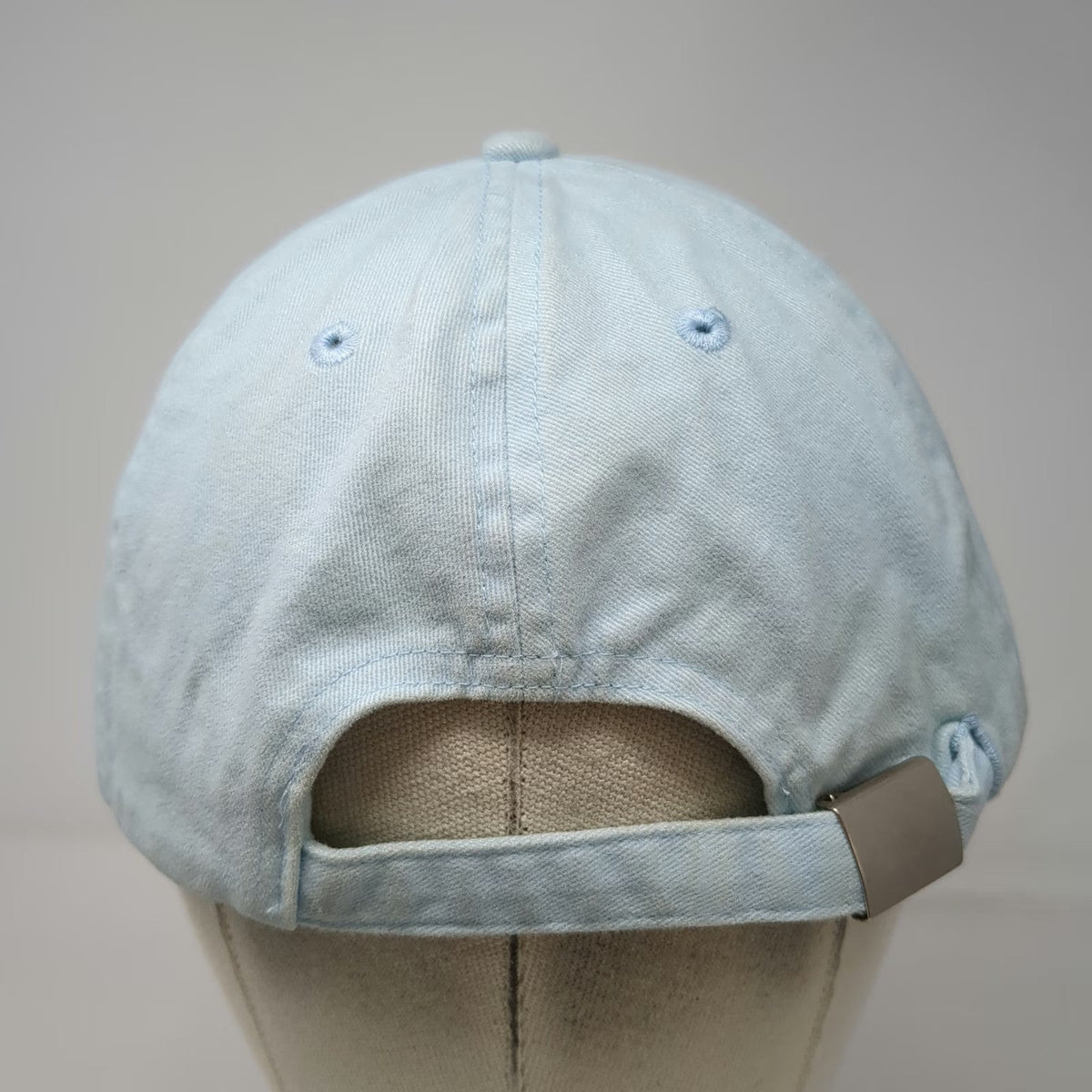 Blue Baseball Cap One Size Adjustable Blank Curved Brim Plain Solid Cotton Hat