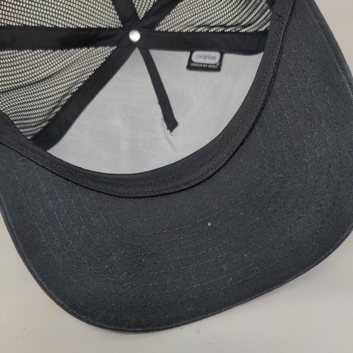 Brixton Snapback Mesh Back Trucker Hat Black One Size Solid Adjustable