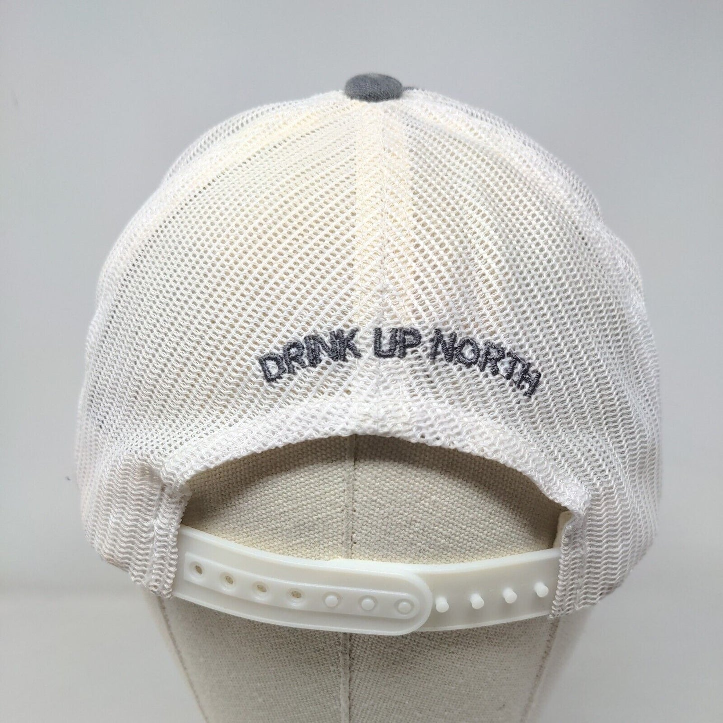 Leelanau Cellars Drink Up North Snapback Mesh Back Trucker Hat Gray One Size
