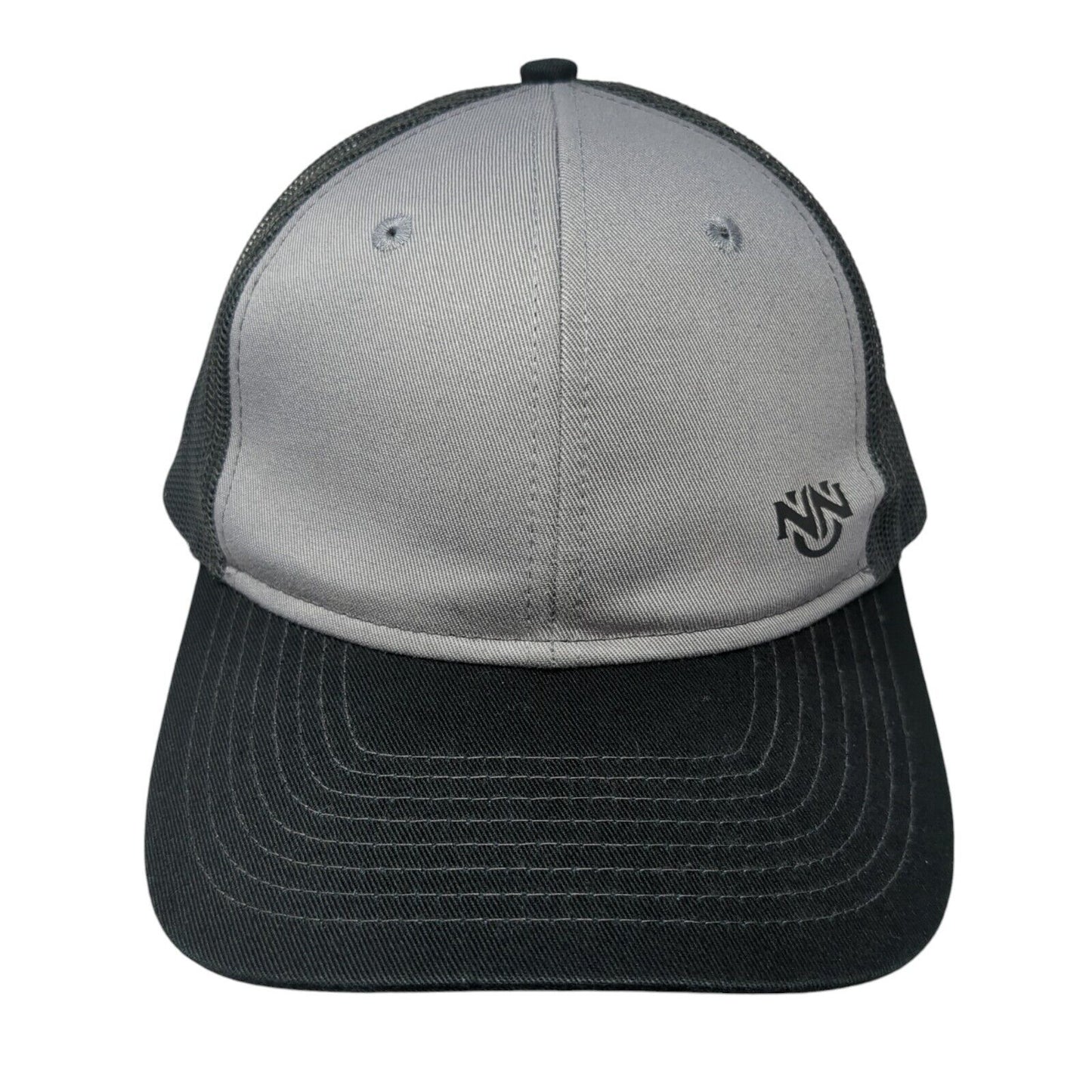 Port Authority Snapback Mesh Back Trucker Hat Gray One Size Logo Outdoor