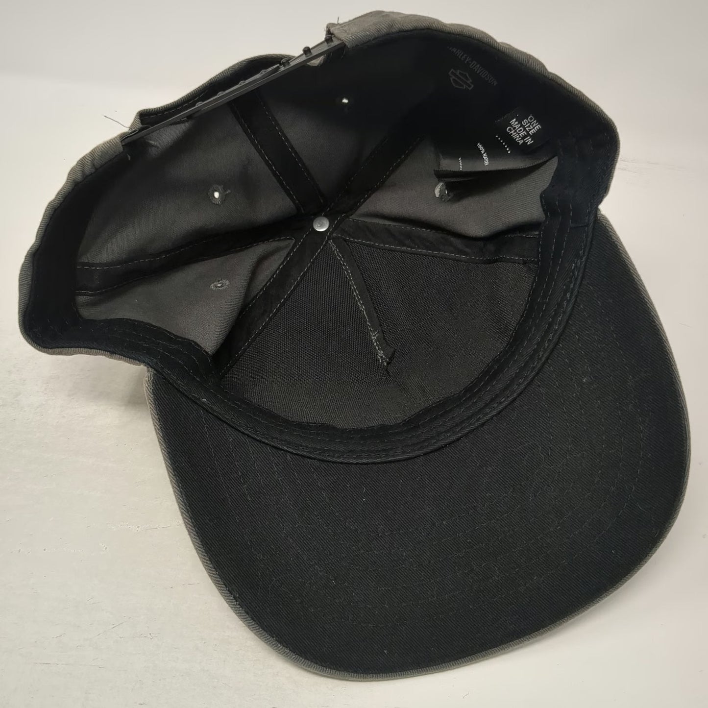 Harley-Davidson 5 Panel Green One Size Hat Snapback Cotton Logo Embroidered