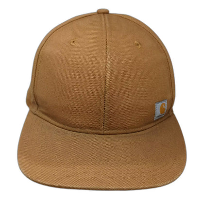 Carhartt Brown Snapback Hat One Size Adjustable Embroidered Logo Canvas Work