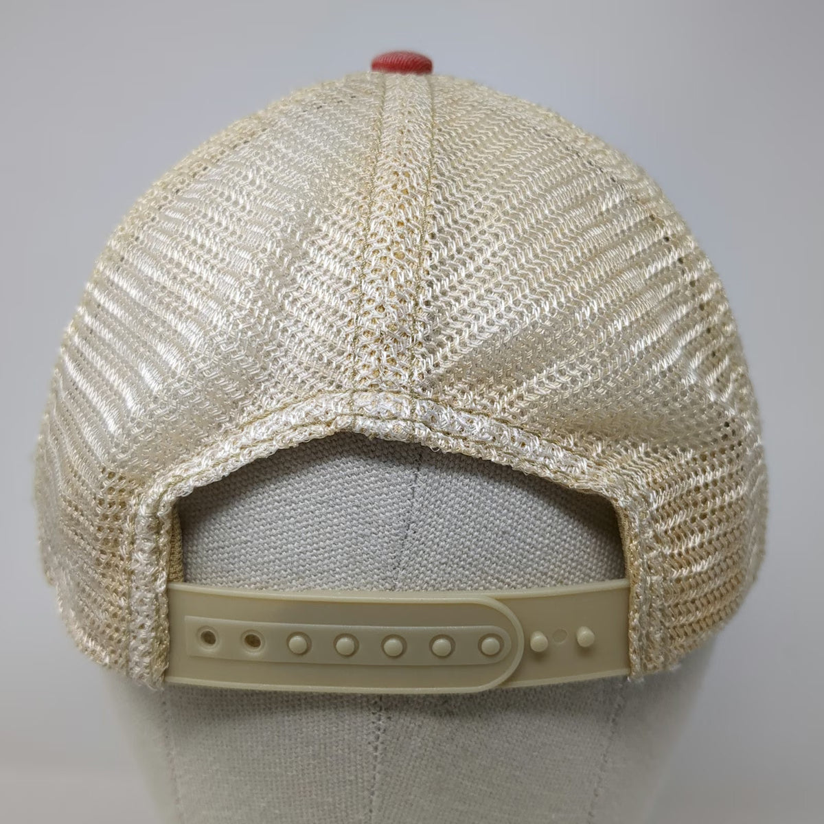 Headmost Trucker Hat Red One Size Distressed Texas Snapback Frayed Mesh Back
