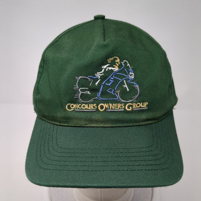 Concours Owners Group Snapback Hat Green One Size Solid Adjustable