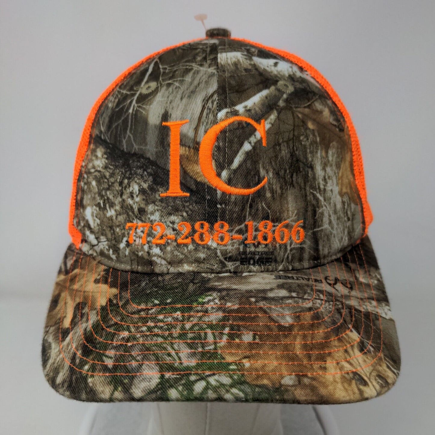 IC 772-288-1866 Snapback Trucker Hat Camouflage One Size Mesh Back Richardson