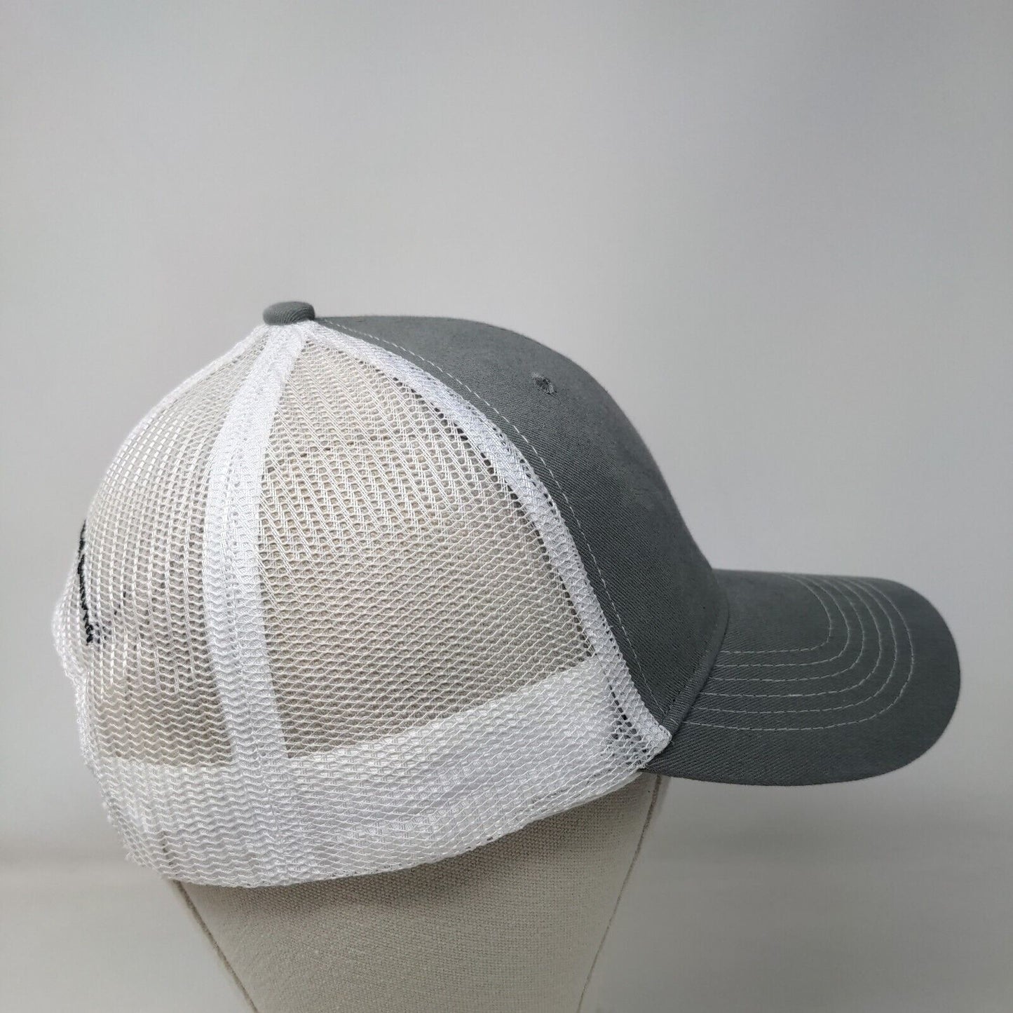 Pierce Snapback Mesh Back Trucker Hat Gray OSFM Colorblock Hit