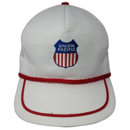 5 Panel White One Size Union Pacific Railroad Shield Logo Mesh Snapback Rope Hat
