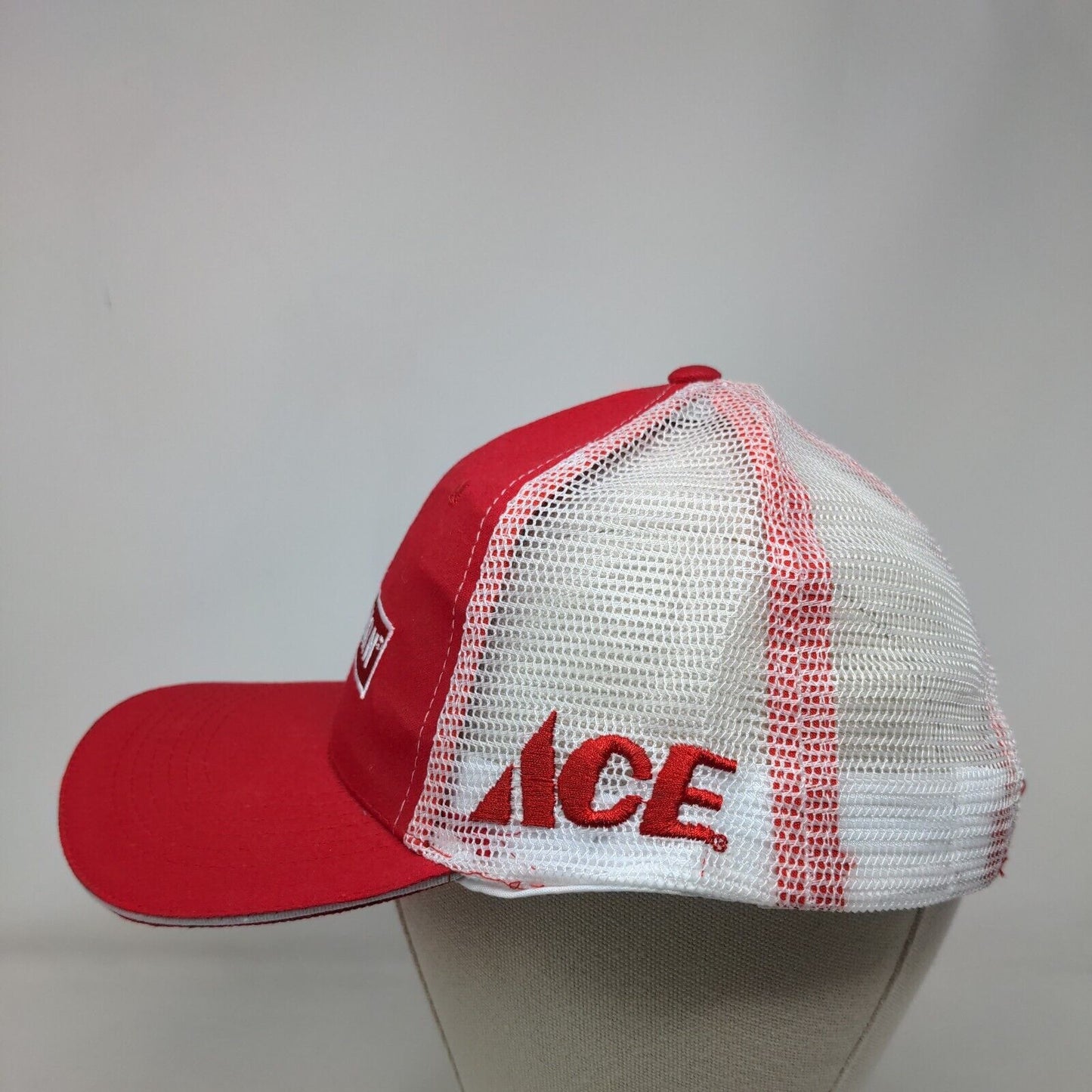 Craftsman ACE Snapback Mesh Back Trucker Hat Red OSFM Embroidered Colorblock